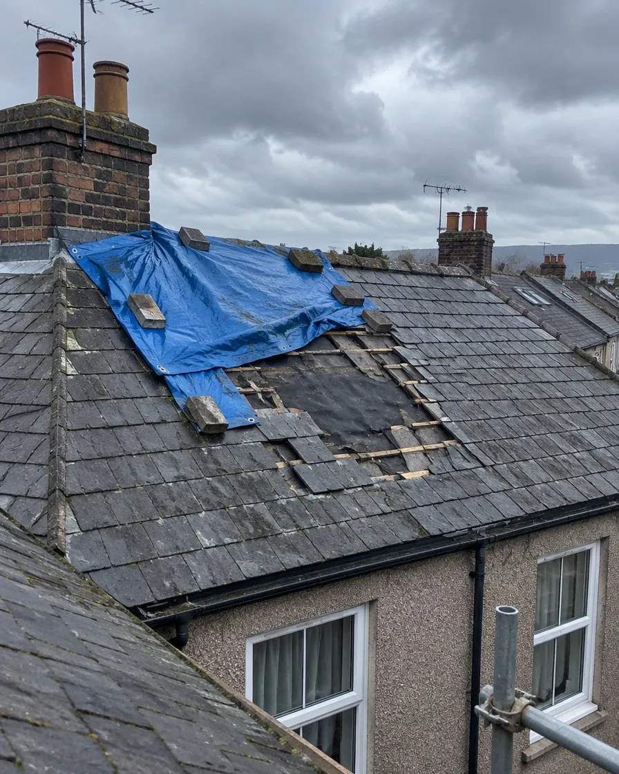 Storm damage and insurance work in Looe